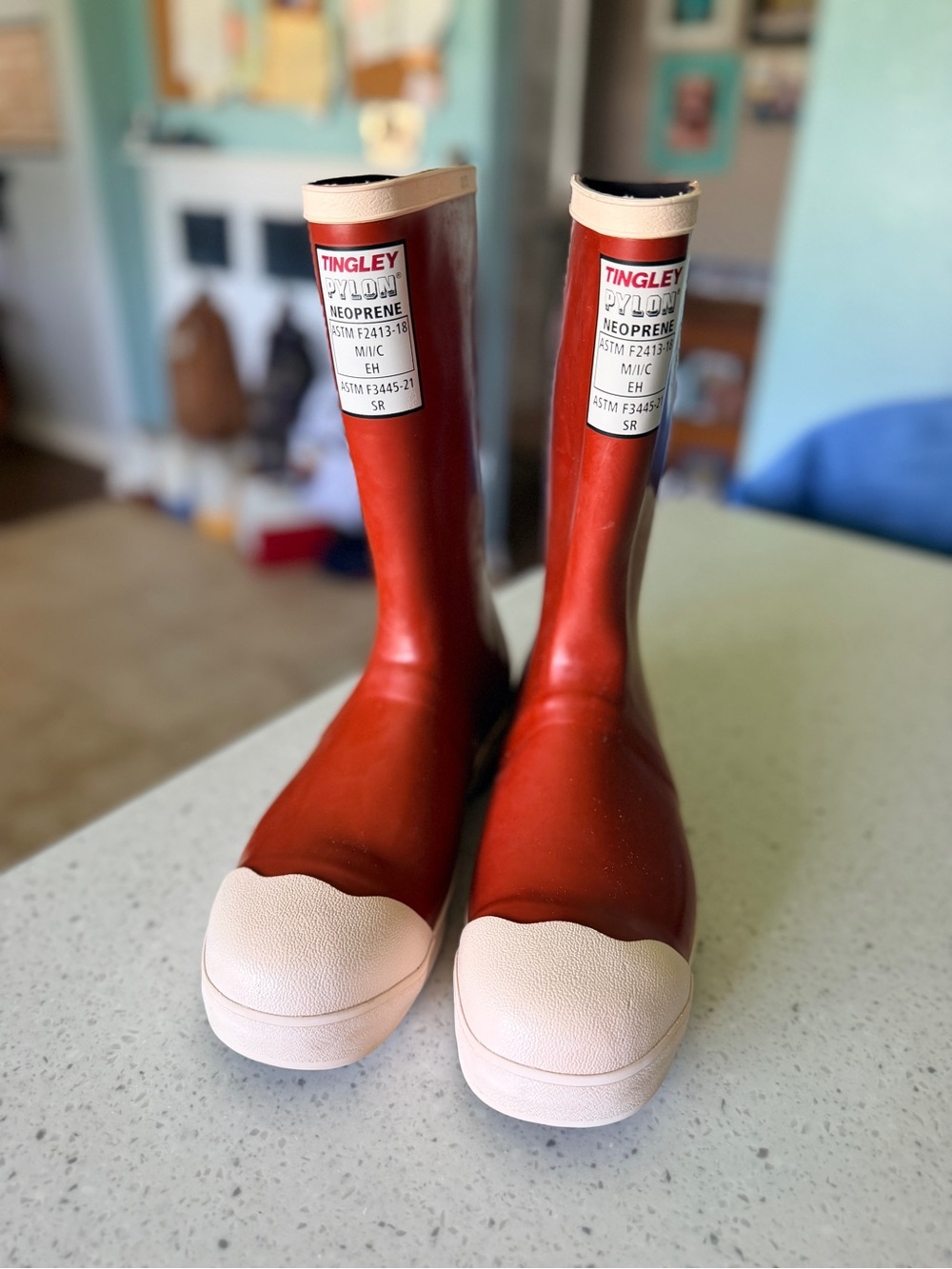 Tingley Red Neoprene Men's Steel-Toed Boots